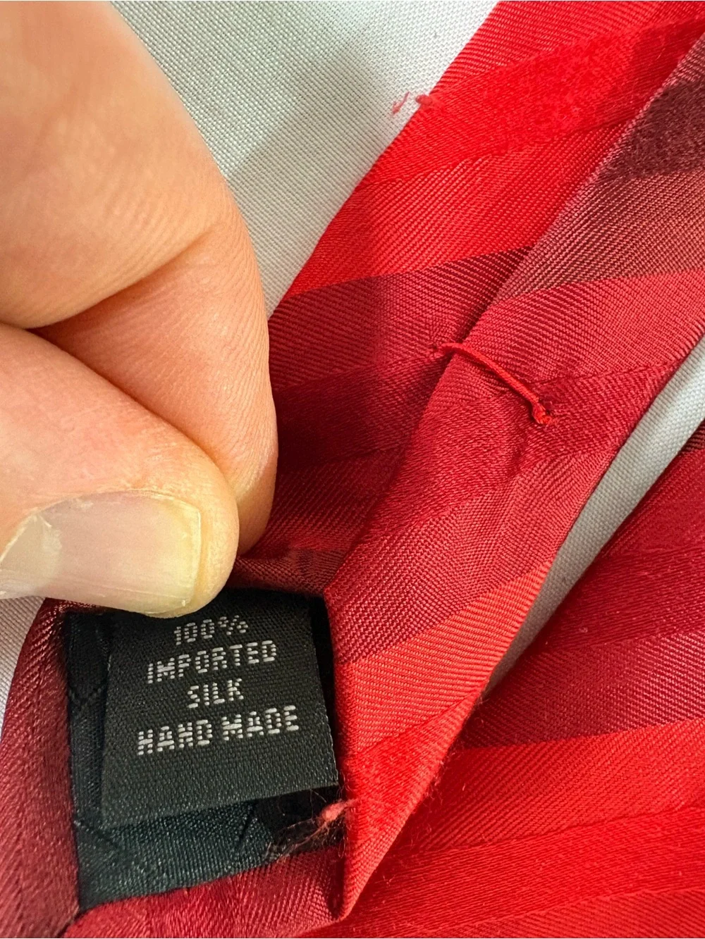 Red Diagonal Striped Men's Tie